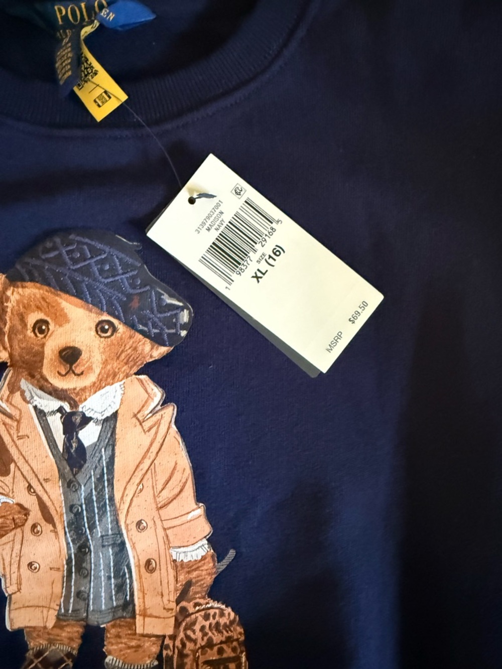 Girls XL Ralph Lauren (Polo) Bear sweatshirt - Picture 4 of 5